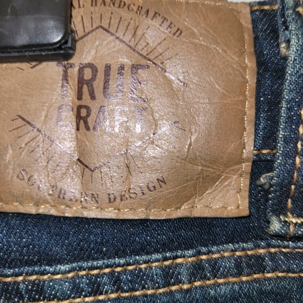 True Craft Men's Jeans 38x34 Slim‎ Fit Blue Denim Slim Fit Seat & Thigh NWT
